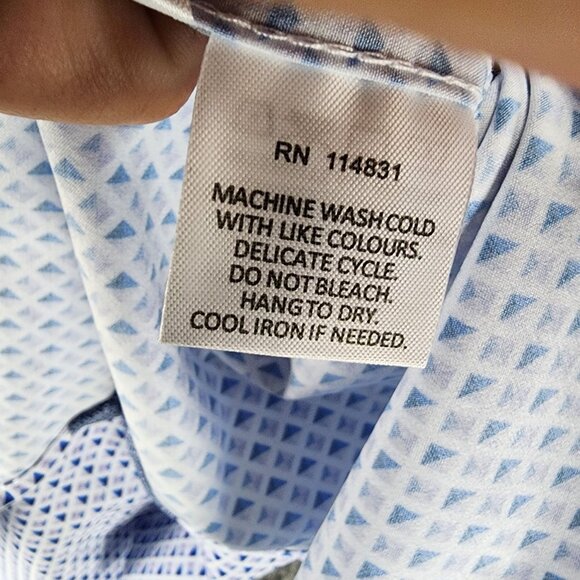 WRK Shirt Mens 15.5 Blue Long Sleeve Button Up Dress *NWT* - Picture 5 of 10